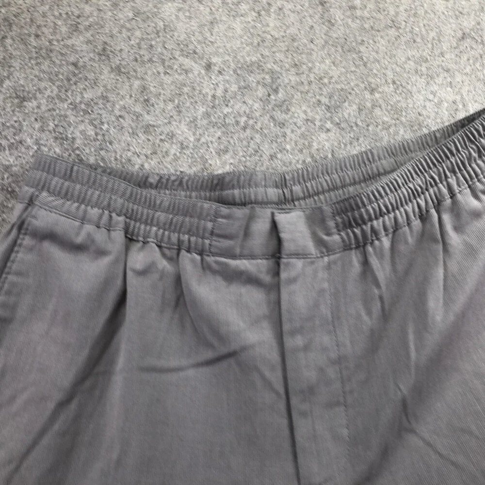 Calibrate Pants Mens Meidum Gray Woven Chino Straight Elastic Waist Casual